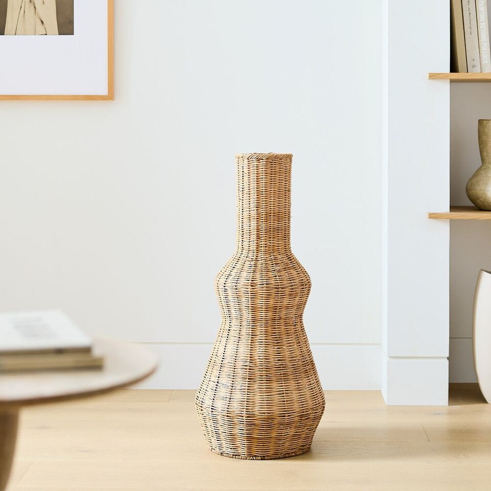 Woven Wicker Floor Vases West Elm UK